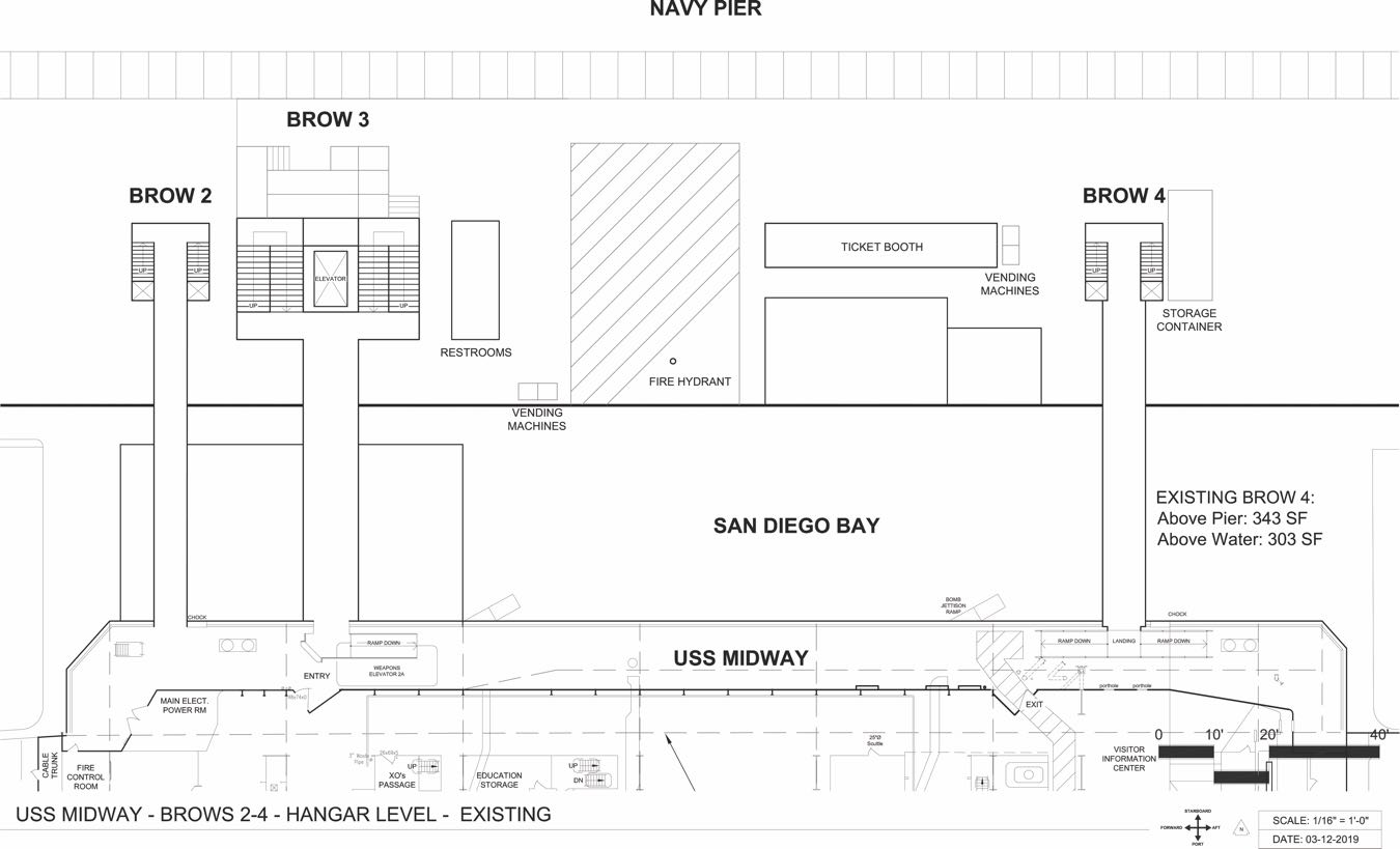 USS Midway Museum - Pier improvements - New Brow #4